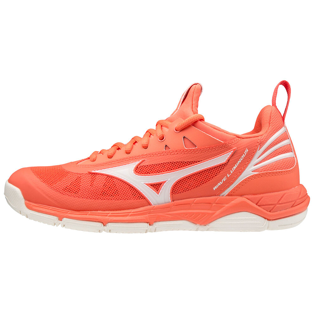 Mizuno Wave Luminous Női Röplabda Cipő Korall/Fehér EVF846097